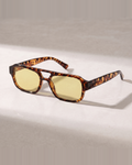 WESTPUNT tortoiseshell sunglasses with gold lens