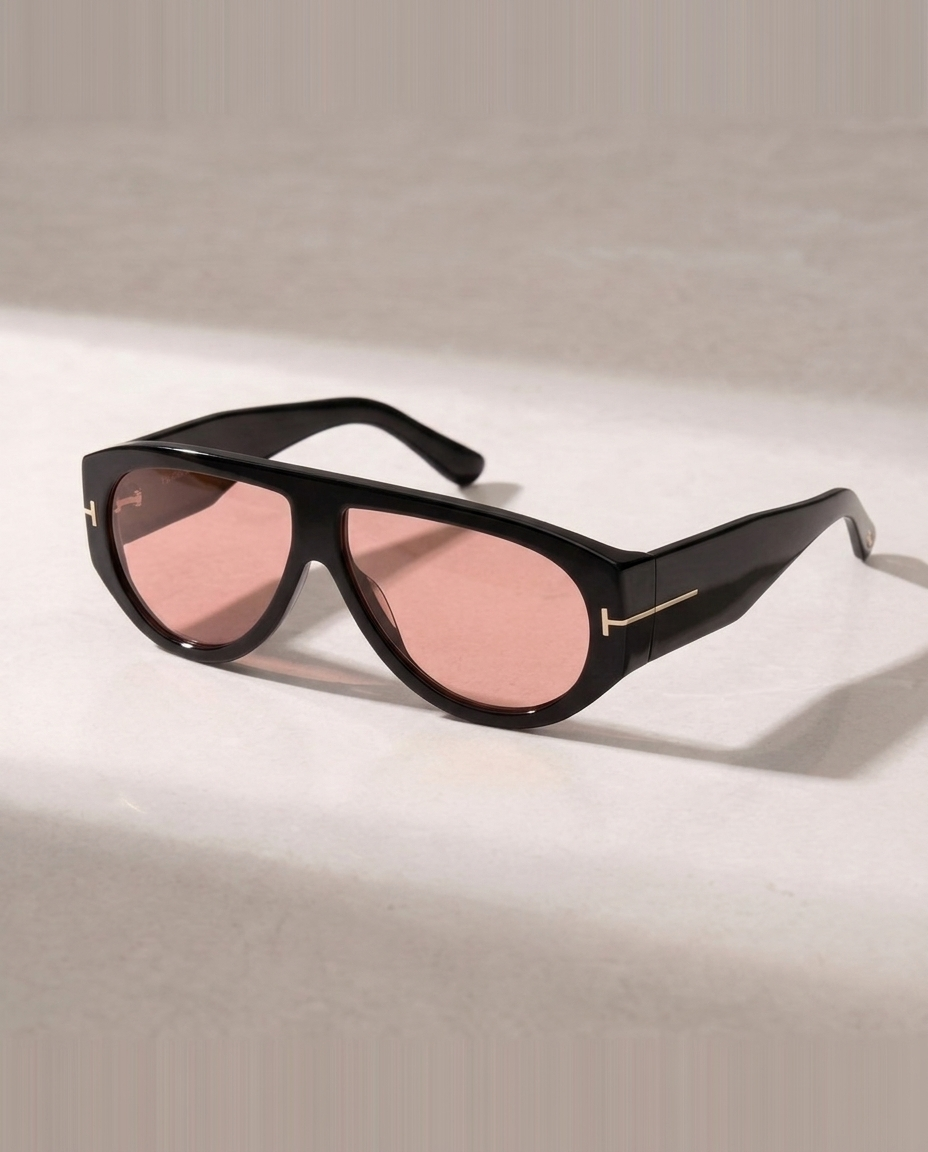 JAN KOK black sunglasses with pink lens