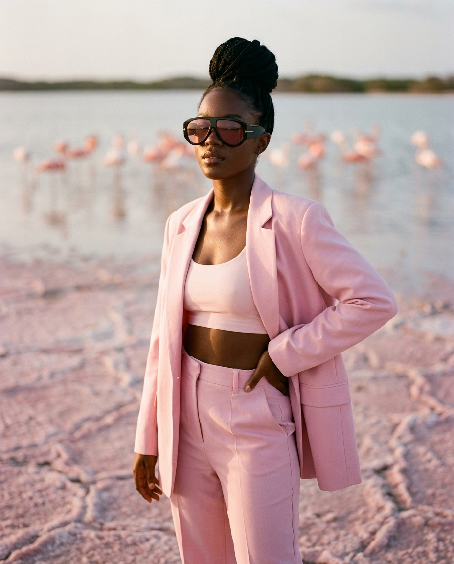 JAN KOK — Black / Pink Lens